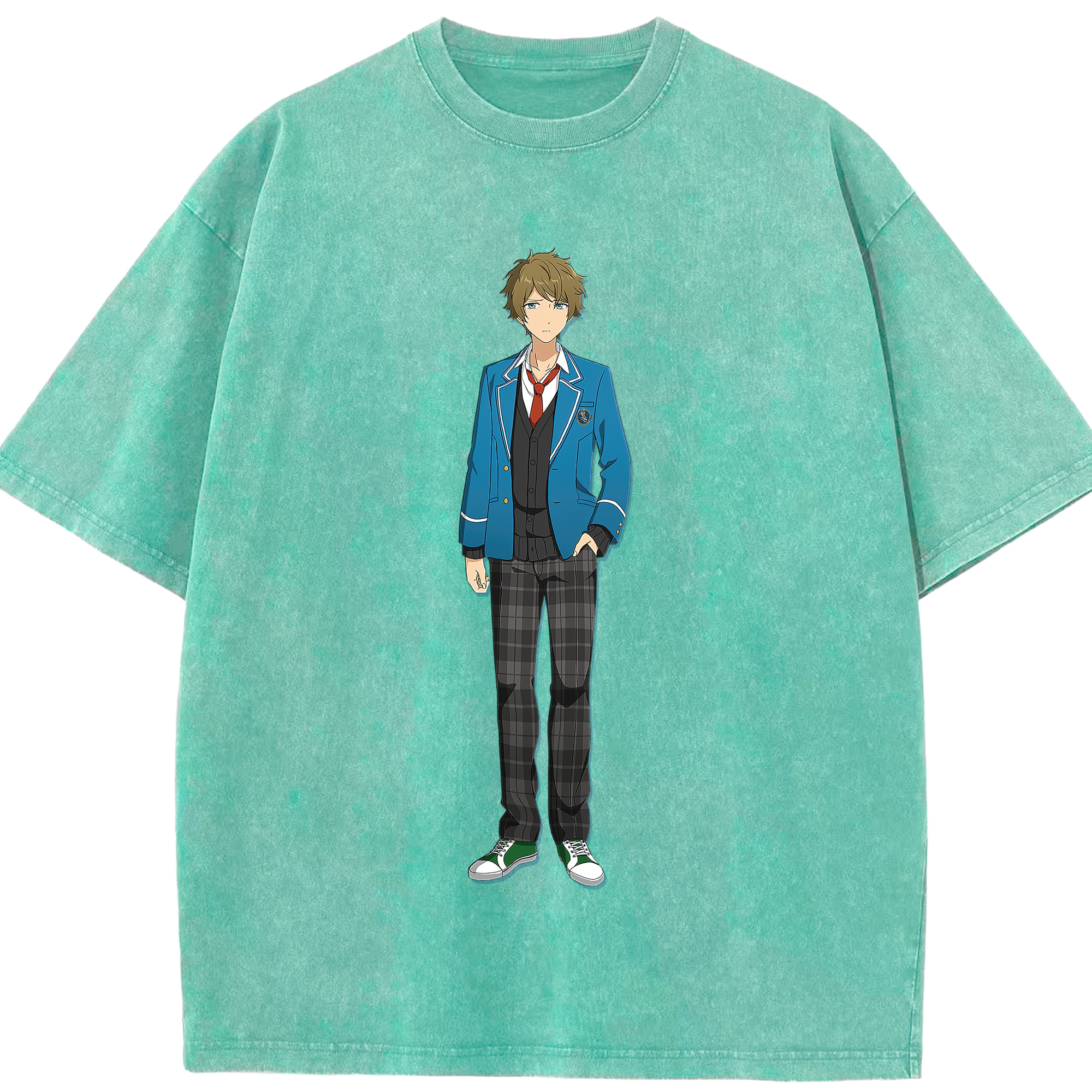（画像用） あんさんぶるスターズ! Ensemble Stars 綿100% ヴィンテージ風 半袖Tシャツ（フロントプリント）